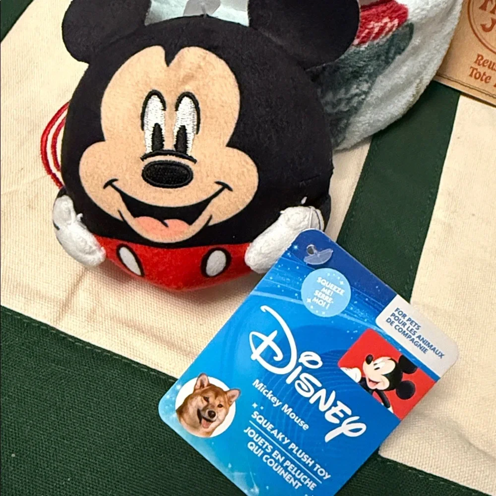 Disney Mickey and Disney Tramp Dog Toys - Squeaker AND 4 pk RAE DUNN- small 2”
